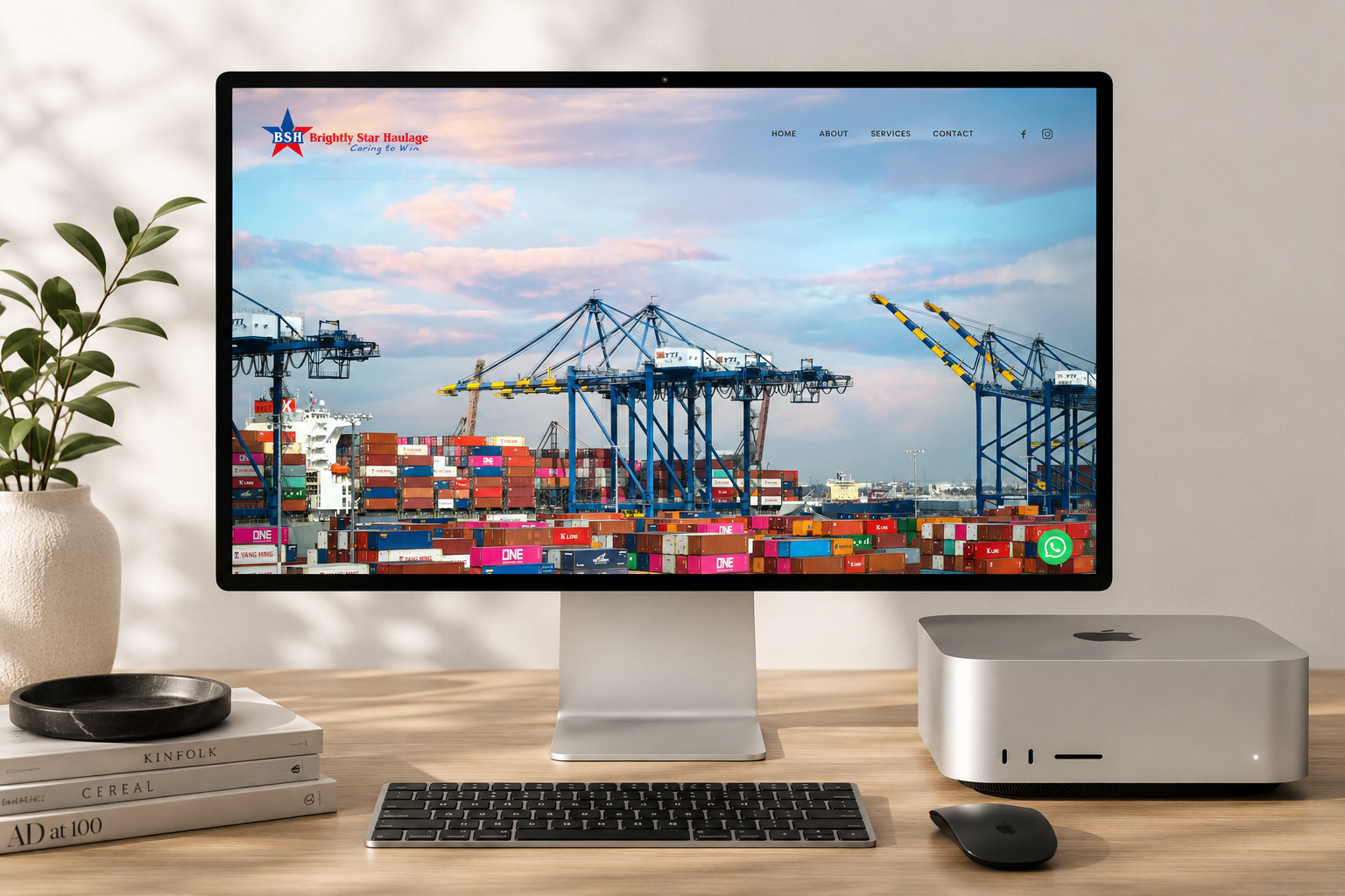 Brightly Star Haulage website homepage designed and built by Webmate
