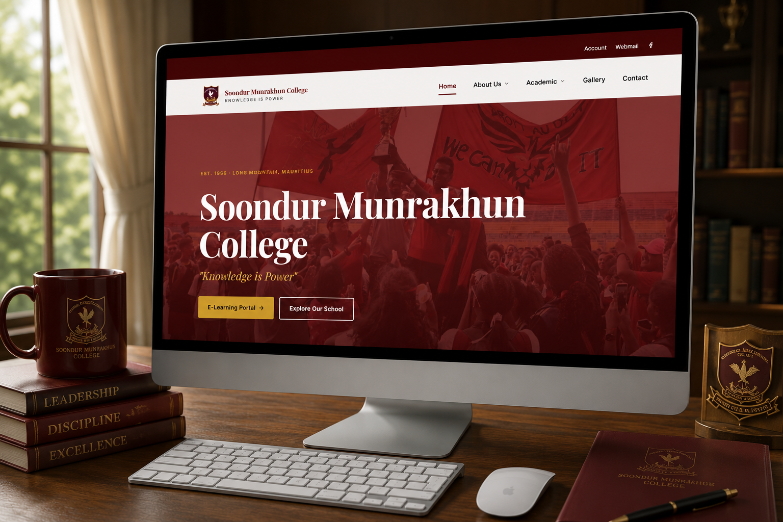 Soondur Munrakhun College website designed and built by Webmate
