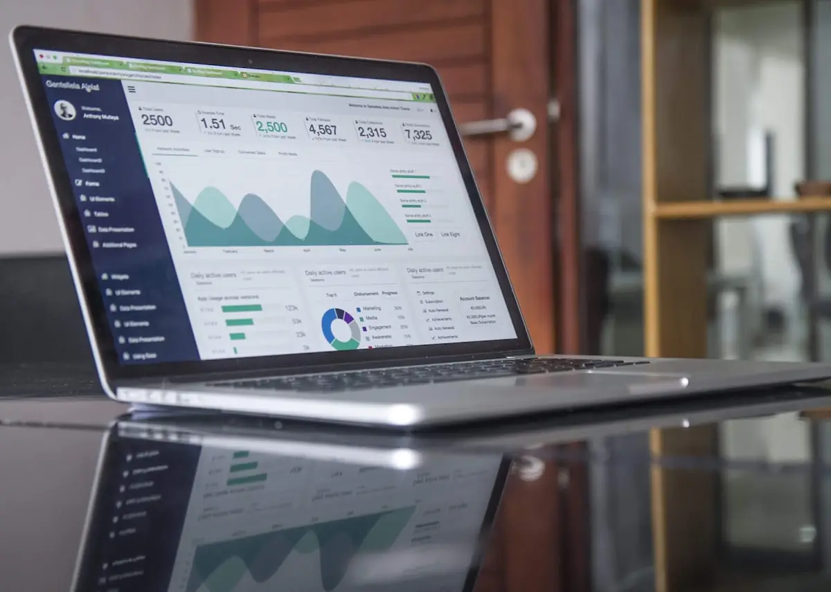 Digital marketing campaign analytics on a dashboard