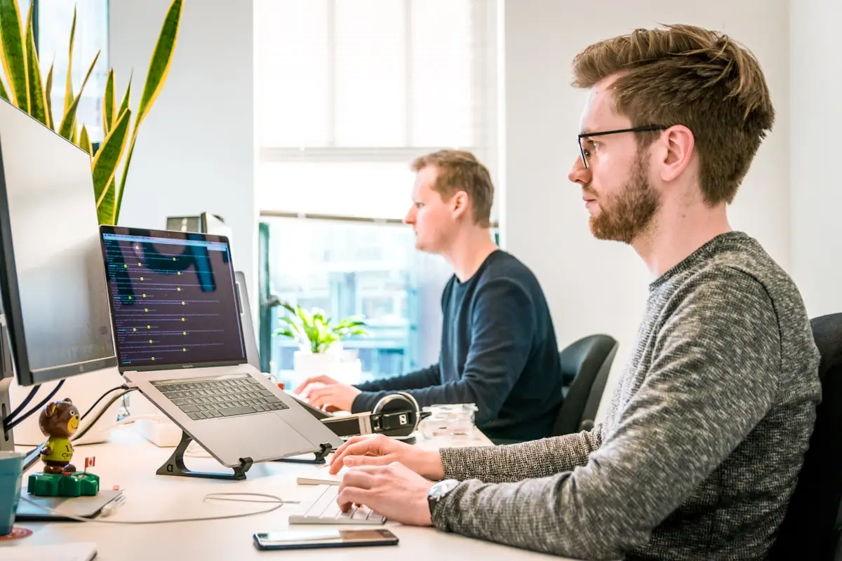 Custom web application interface on a laptop