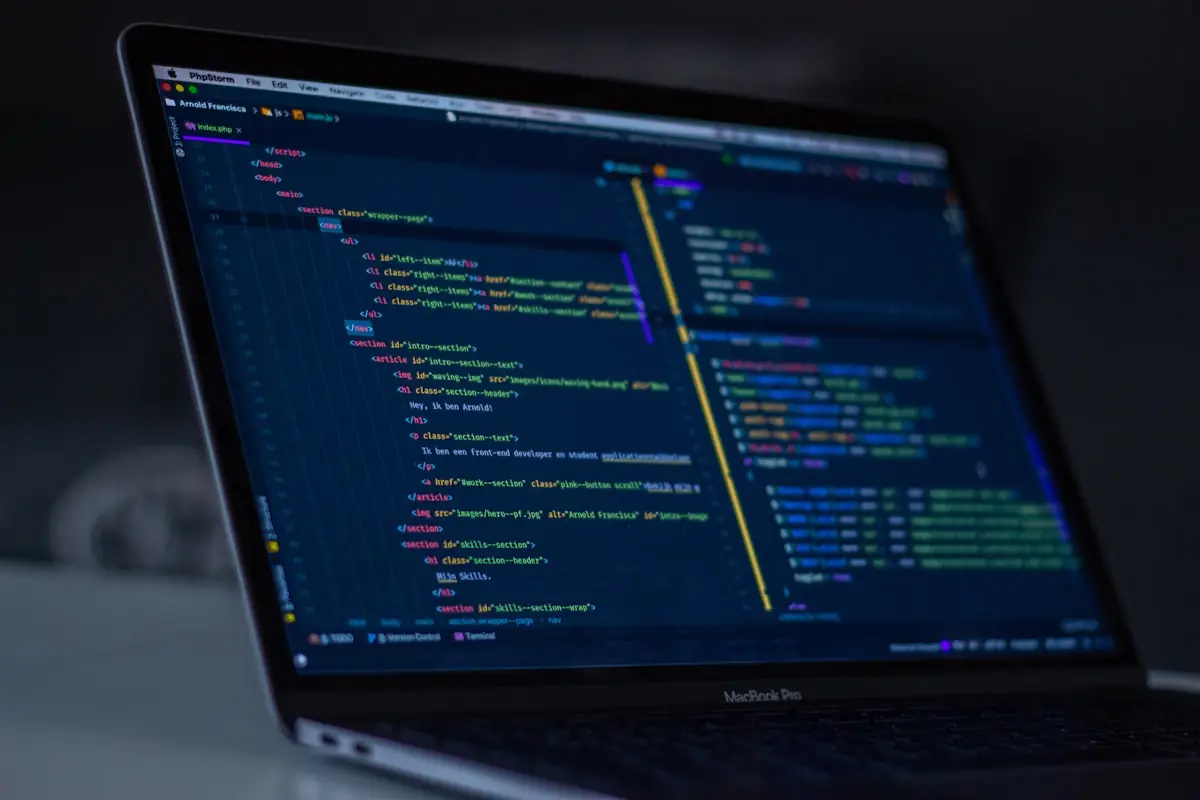 REST API code on a developer's monitor