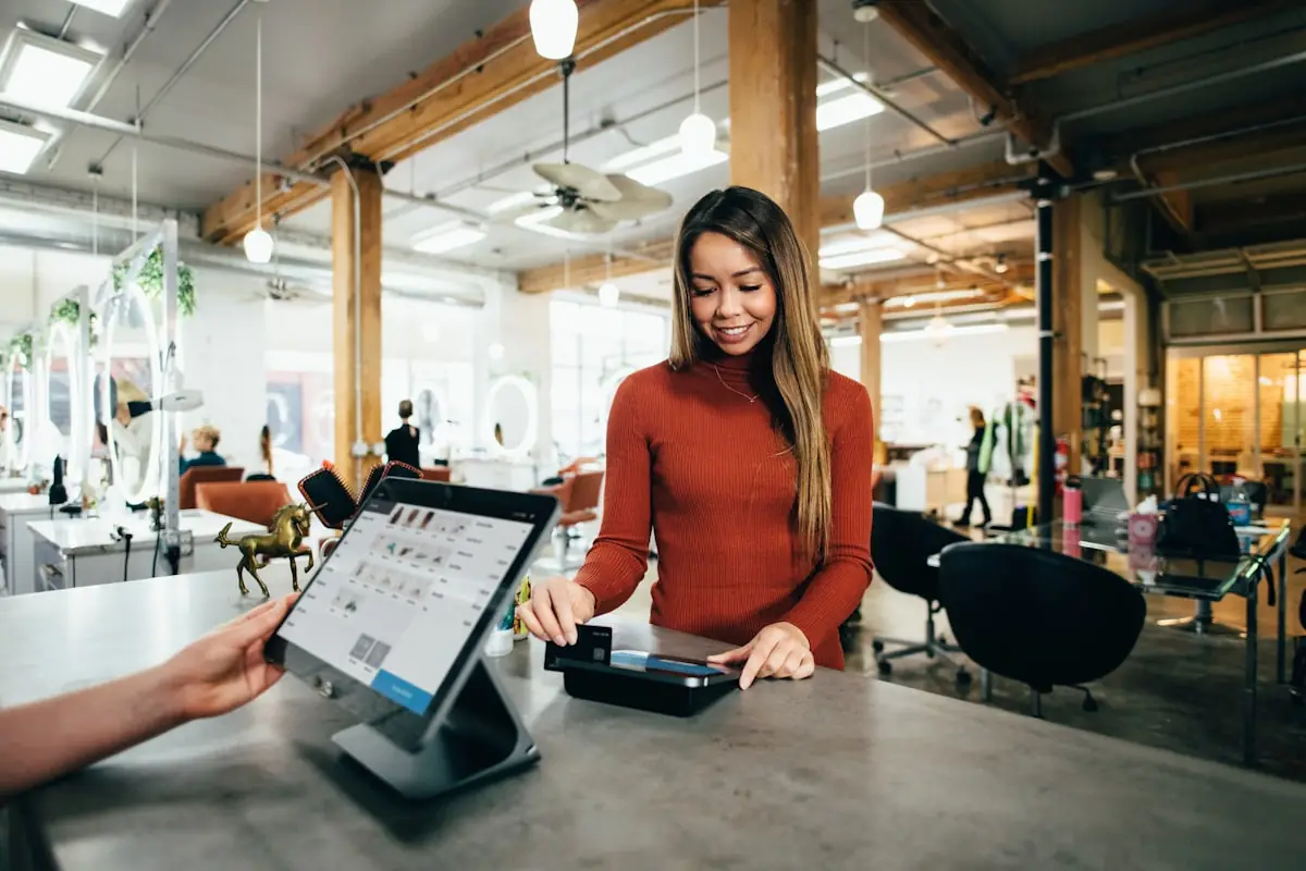 Point of sale till in a retail shop