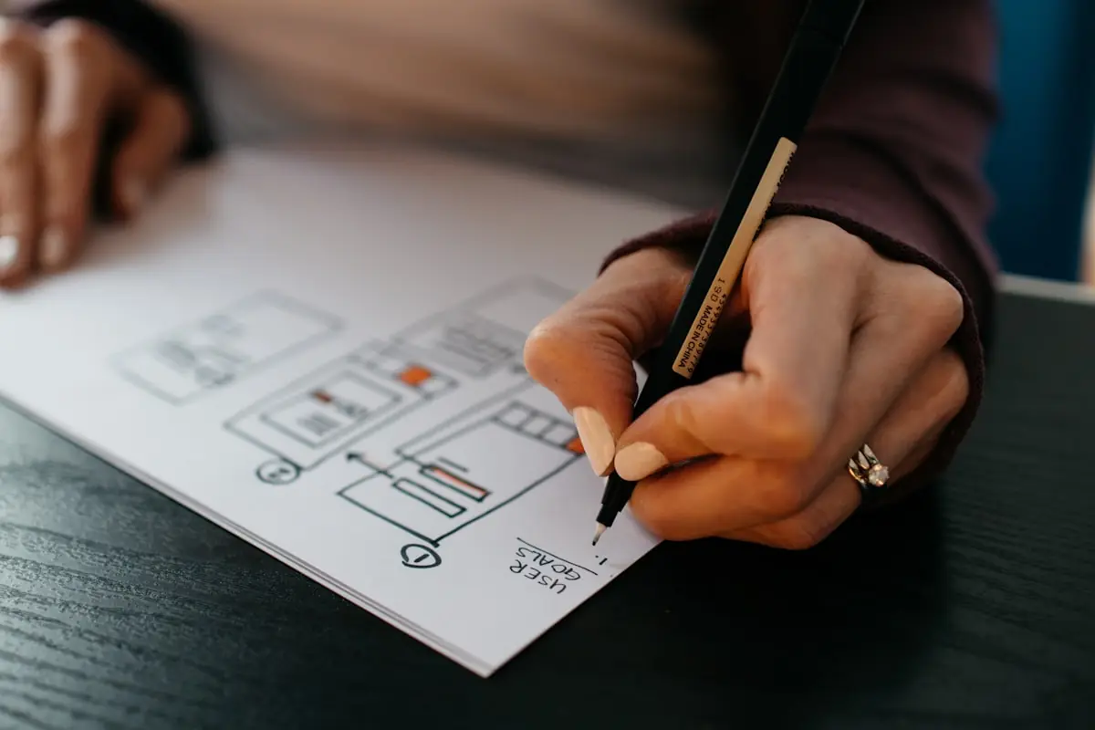 Developer coding a bespoke web application